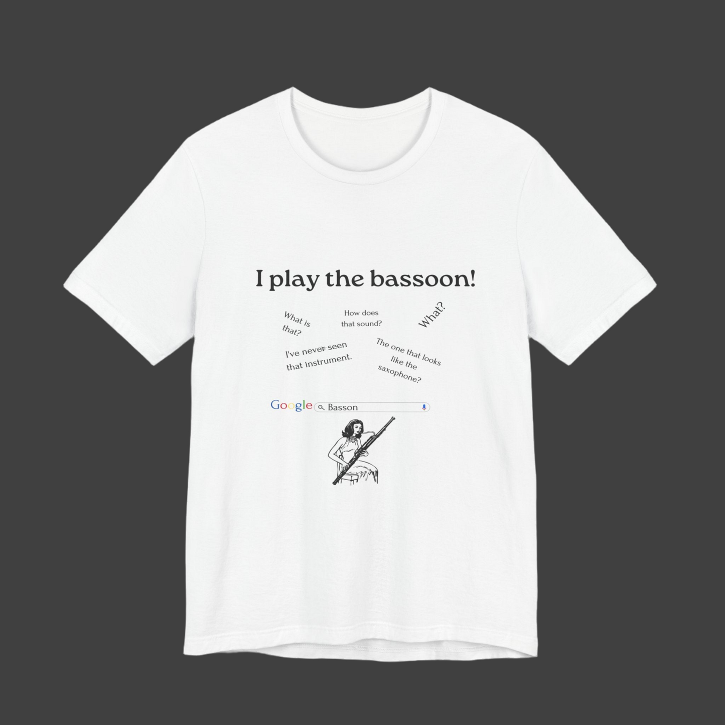 T-shirt with bassoon